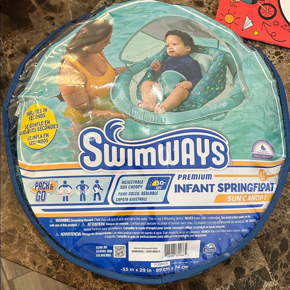 SwimWays Infant Spring Float with Sun Canopy - Blue